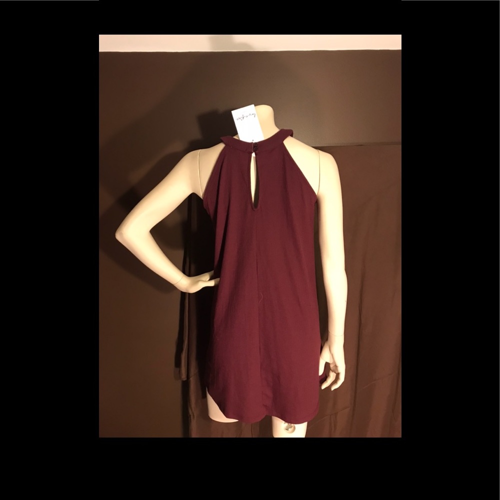 LOVE LIFE MAROON MINI DRESS - Picture 2 of 2